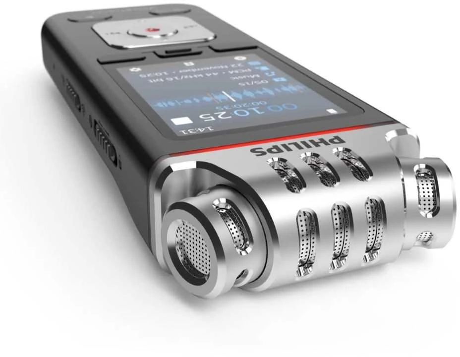 Philips Diktofonas dvt6115 atmintis 8gb, usb, microsdhc 32gb, 3 hi-fi mikrofonai