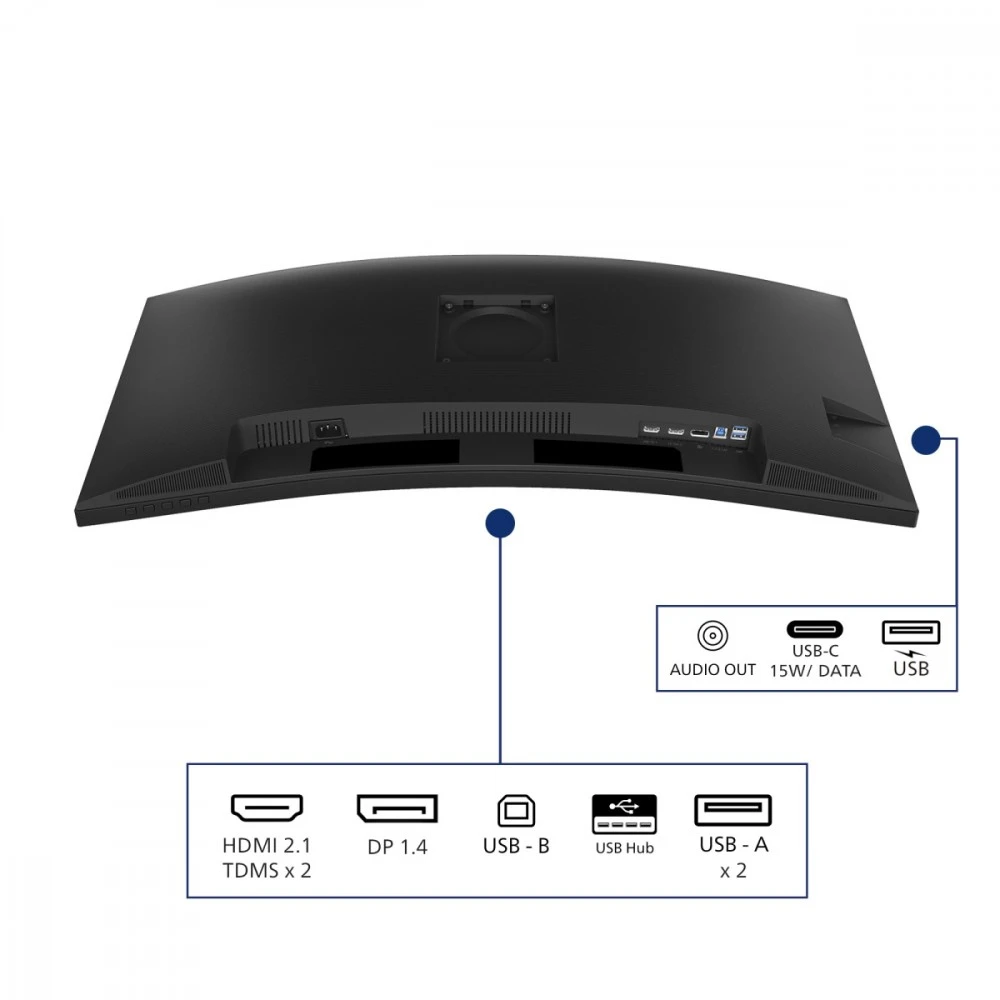Philips Monitorius 34 cale 34b2n3500c curved va hdmi dp usb-c has głośniki