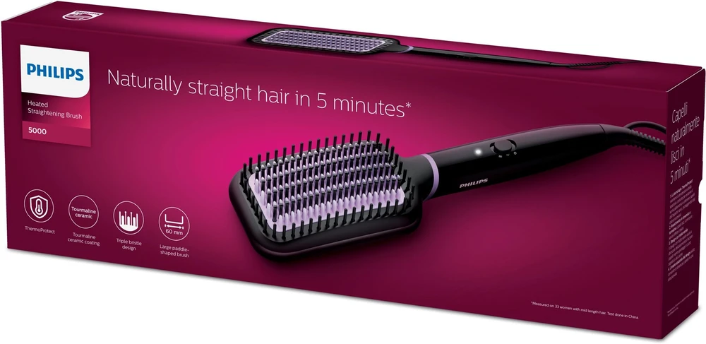 Philips „StyleCare Essential“ Šildomas tiesinimo šepetys BHH880/00