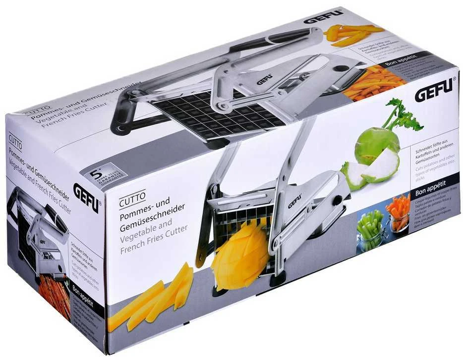 Virtuvinis Slicer - GEFU 13750 Rankinis Nerūdijančio Plieno Šalotų Slicer 1.2 cm