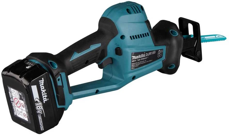 Makita DJR189Z Akumuliatorinis tiesinis pjūklas 18 V, 0 - 3100SPM, 22mm, Be akumuliatorių ir kroviklio!
