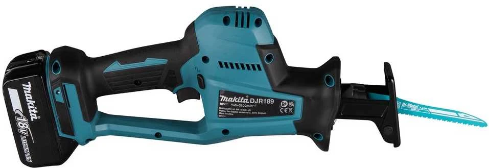Makita DJR189Z Akumuliatorinis tiesinis pjūklas 18 V, 0 - 3100SPM, 22mm, Be akumuliatorių ir kroviklio!