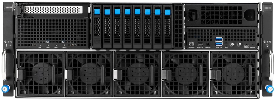 ASUS ESC8000A-E13 LGA 6096 Rack (4U) Sidabrinis