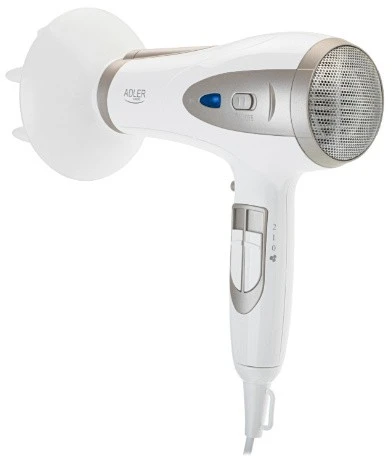 Adler | Plaukų džiovintuvas | AD 2248 | 2400 W | Number of temperature settings 3 | Ionic function | Diffuser nozzle | Baltas