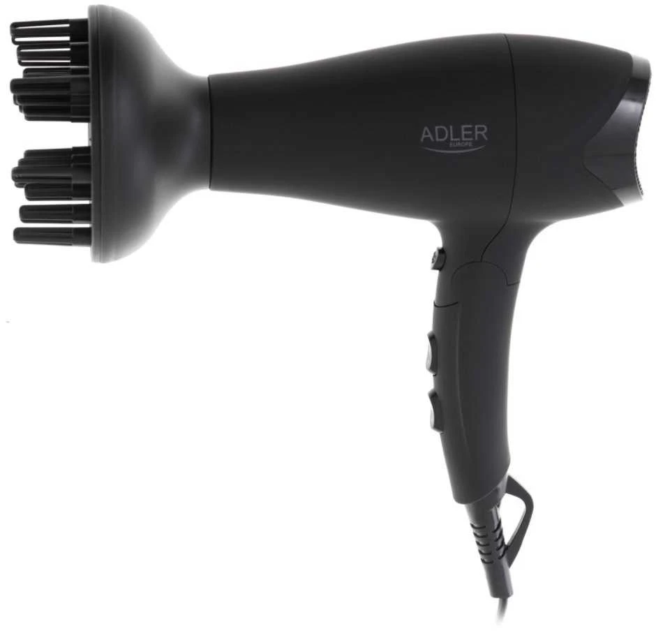 Adler | Plaukų džiovintuvas | AD 2267 | 2100 W | Number of temperature settings 3 | Diffuser nozzle | Juodas