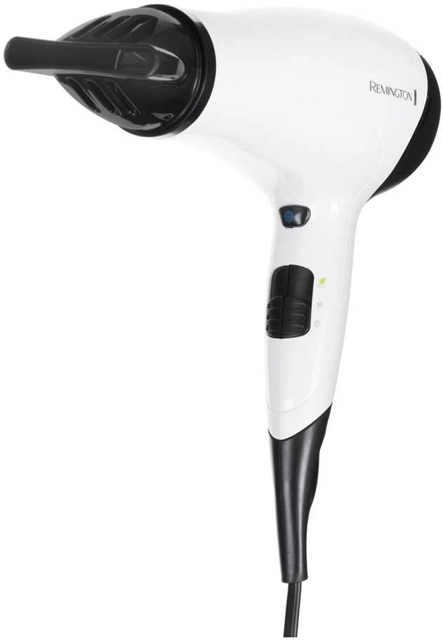 Remington D3015 plaukų džiovintuvas (2000 W; baltos spalvos)