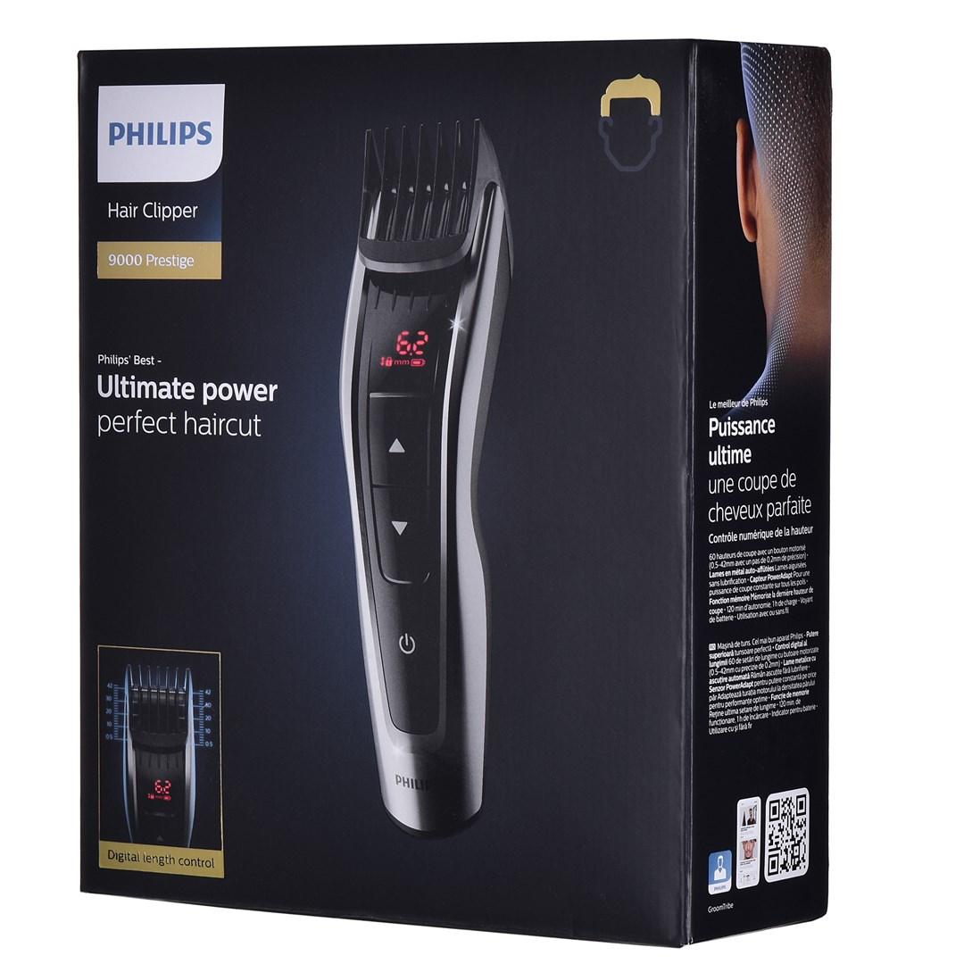 Plaukų kirpimo mašinėlė Philips 9000 serija, HC9420/15, 60 ilgio nustatymų, įkraunama