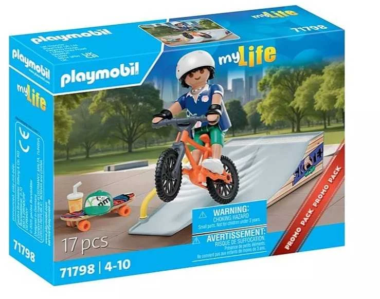 PLAYMOBIL - Mano gyvenimas: Riedlentininkas su rampa (71798)