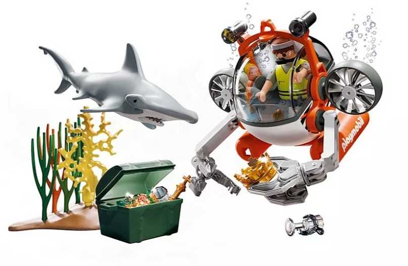 PLAYMOBIL 71860 Lobių medžioklė su povandeniniu laivu, Tyrinėtojai, Promo rinkiniai, 51 dalis, Nuo 4 metų