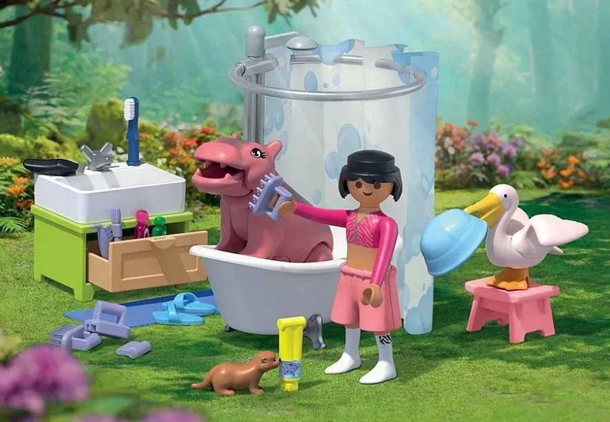 Konstruktorius Playmobil Animal Bathtime (71950)