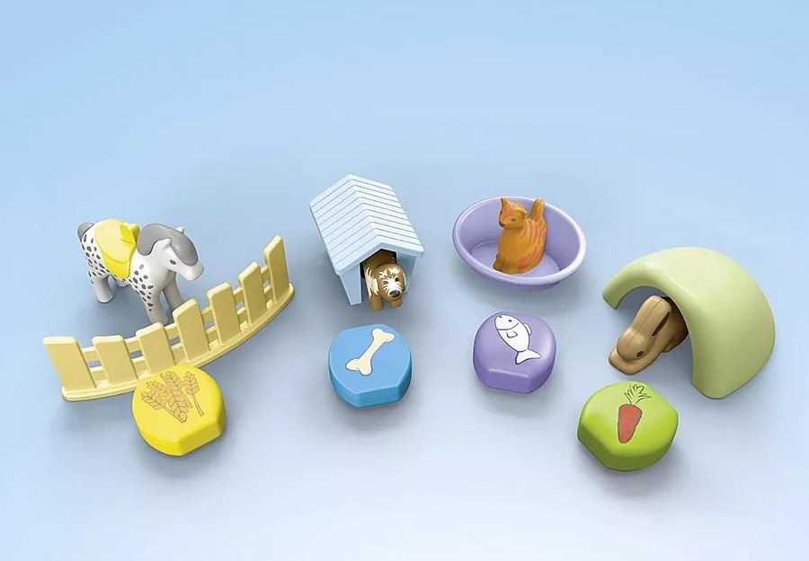 Playmobil Rinkinys su figurkami Junior 71690 Hotel augintiniams su dozownikiem pokarmu