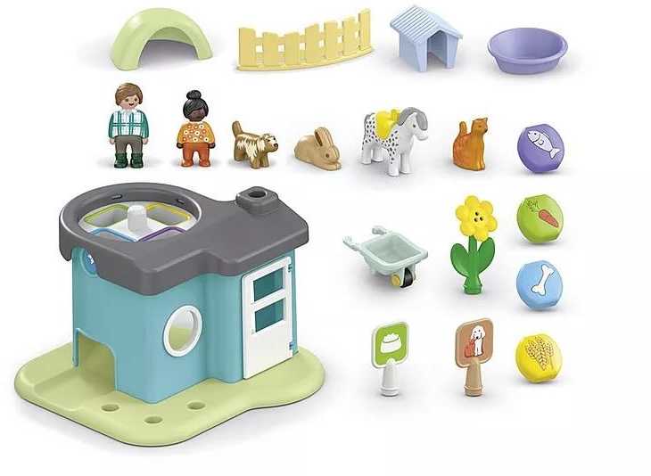 Playmobil Rinkinys su figurkami Junior 71690 Hotel augintiniams su dozownikiem pokarmu