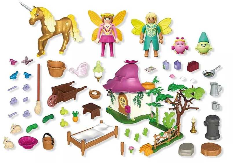 „Playmobil Princess Magic 71838“ jaukus fėjų namelis ir Auksinė vienaragis