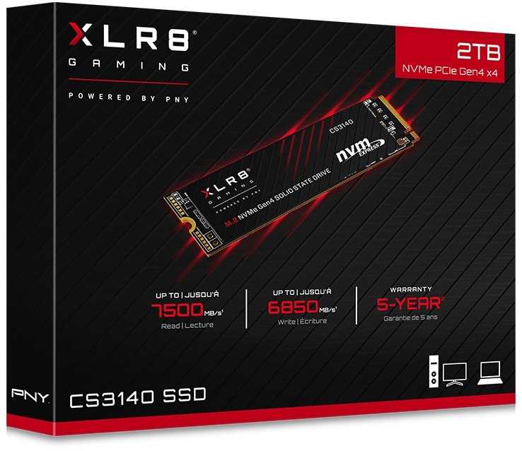 PNY 2TB M.2 2280 CS3140 M280CS3140-2TB-RB SSD diskas