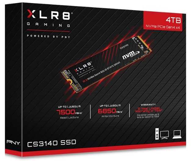 PNY SSD 4TB M.2 2280 CS3140 M280CS3140-4TB-RB