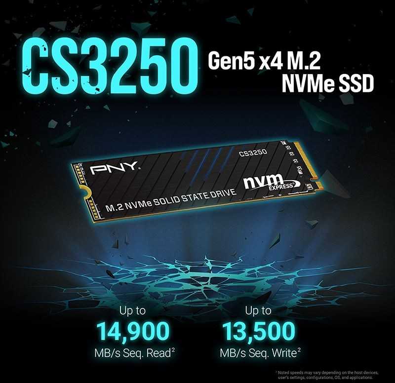 PNY Dysk ssd 1tb m.2 2280 pci5.0 m280cs3250-1tb-tb