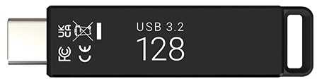 PNY Elite X USB 3.2 Typ C 128GB USB atmintinė, mažmeninė prekyba