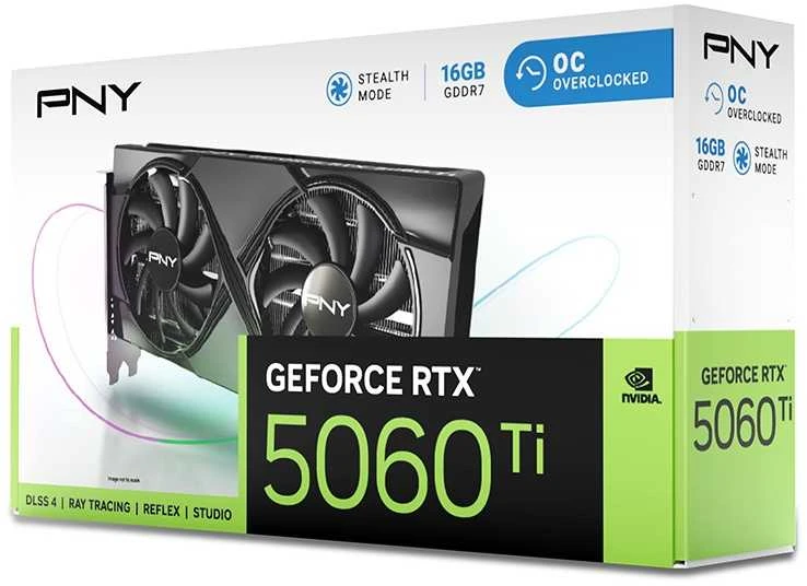 Vaizdo plokštė PNY GeForce RTX 5060 Ti Dual Fan 16GB OC DLSS 5