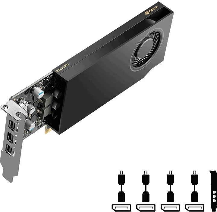 PNY Vaizdo plokštė quadro a1000 8gb gddr6 vcnrtxa1000-pb