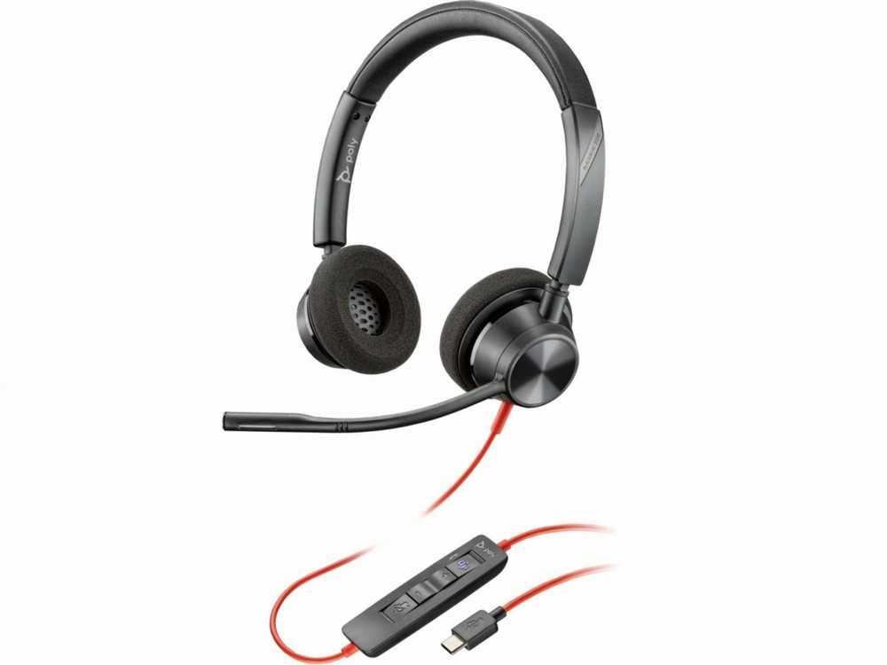 Hewlett Packard (HP) HP Poly Blackwire 3320 stereofoninis Microsoft Teams sertifikuotas USB-C Ausinės +USB-C/A adapteris