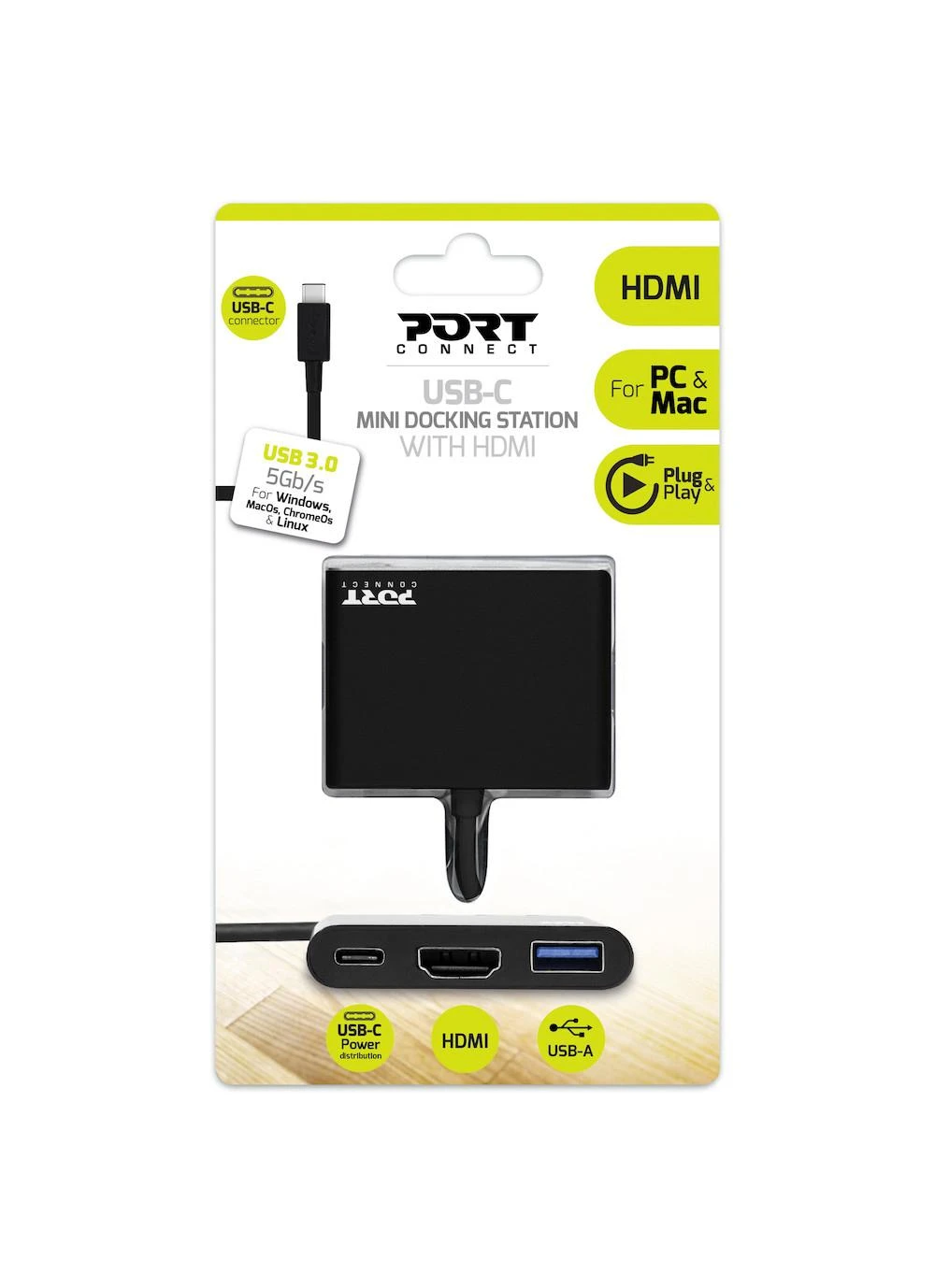 PORT DESIGNS USB-C mini prijungimo stotelė