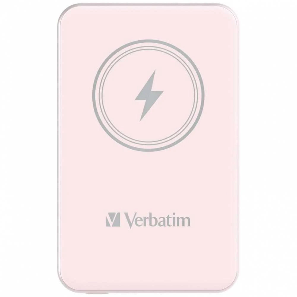 „Verbatim“ belaidis magnetinis išorinis akumuliatorius „n' Go“, 15 W, 5000 mAh, rožinis, 32243