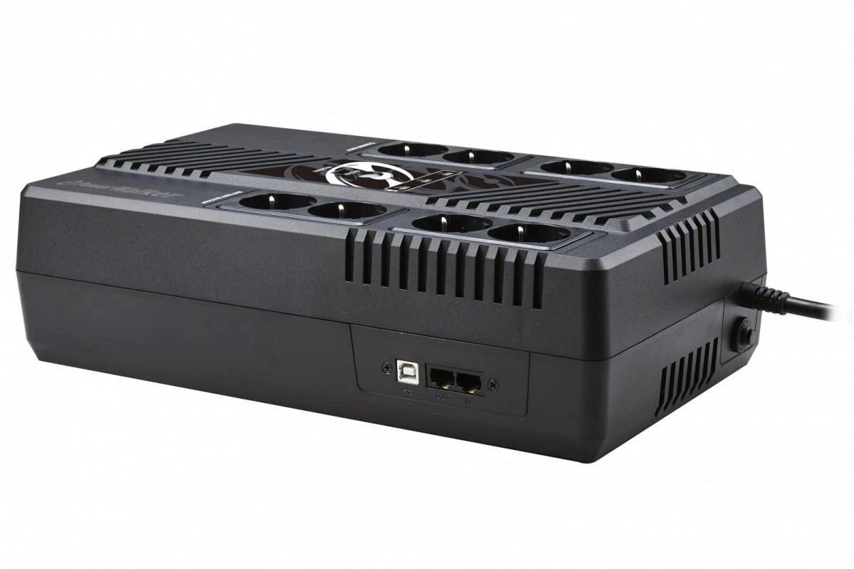 Power Walker POWERWALKER UPS Line-Interactive 800VA MS 8x FR RJ45 įvestis / išvestis USB HID USB įkroviklis