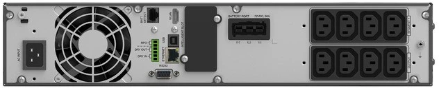 Power Walker POWERWALKER UPS On-Line VFI 2000 ICR IOT 1/1 fazė 2000VA PF1 8x IEC C13 lizdai USB/RS232 LCD stovas