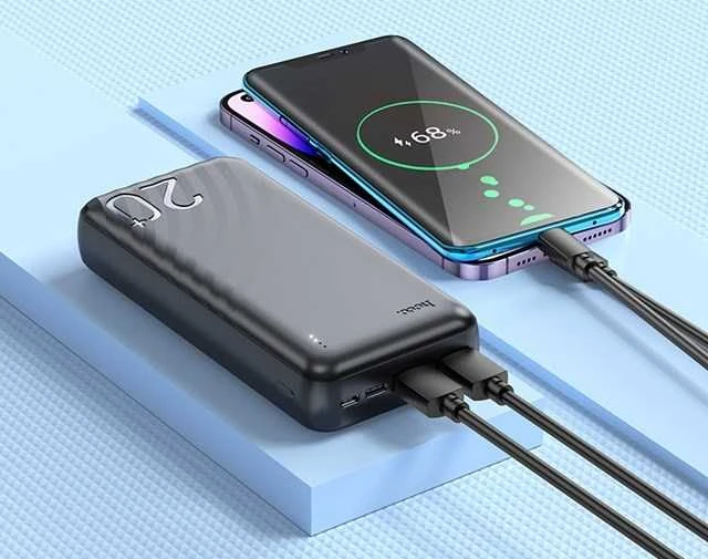 HOCO maitinimo blokas 20000 mAh 2A J123A juodas
