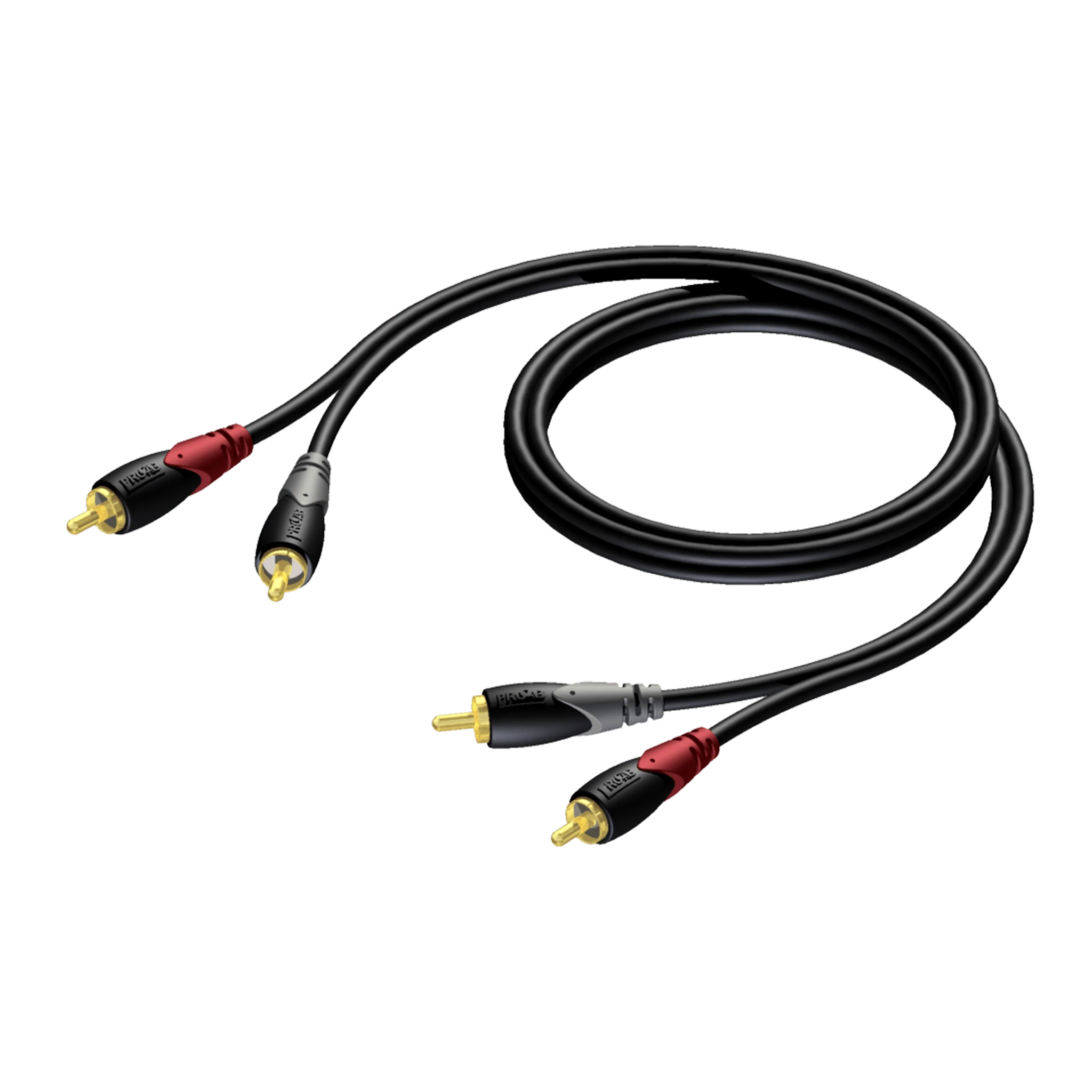 Procab RCA audio kabelis su spalvotais antgaliais