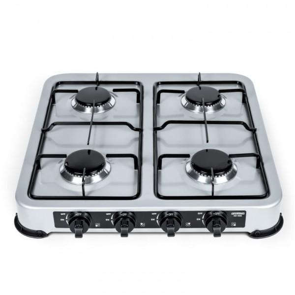 PROMIS KG400 Four-burner gas stove sidabrinis