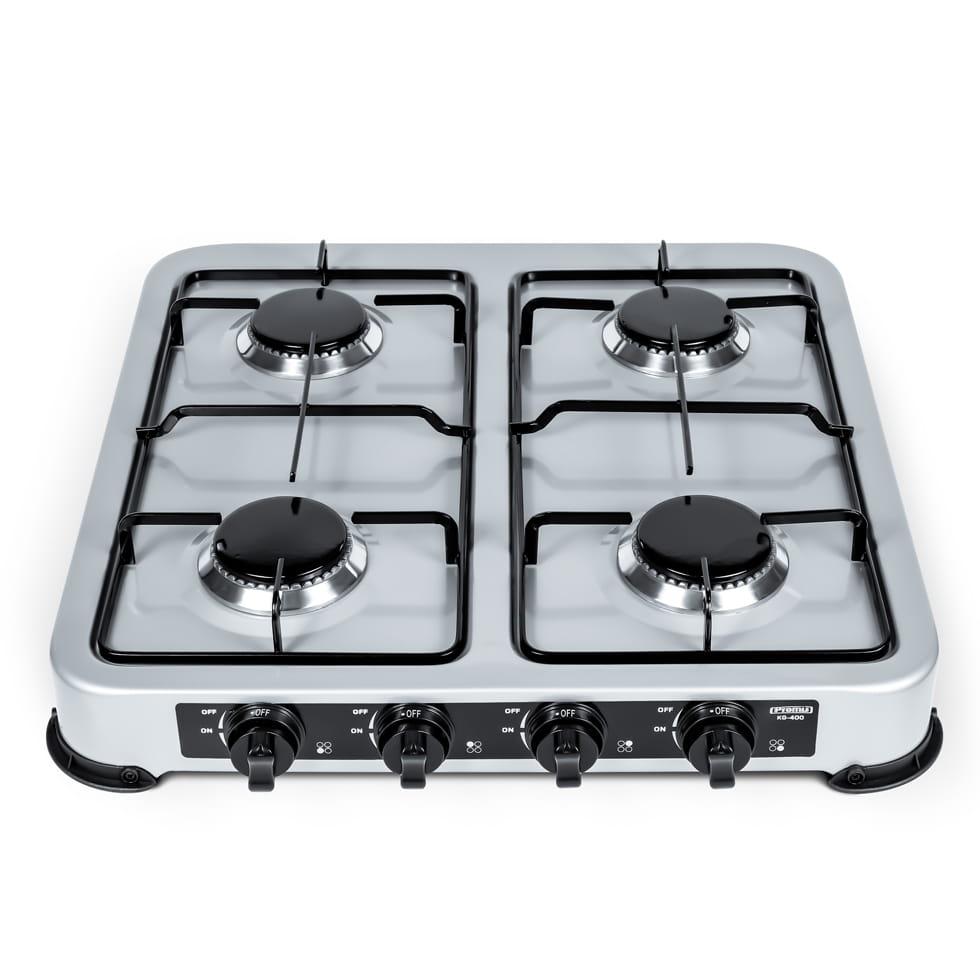 PROMIS KG400 Four-burner gas stove sidabrinis