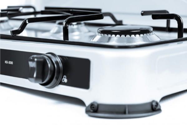 PROMIS KG400 Four-burner gas stove sidabrinis