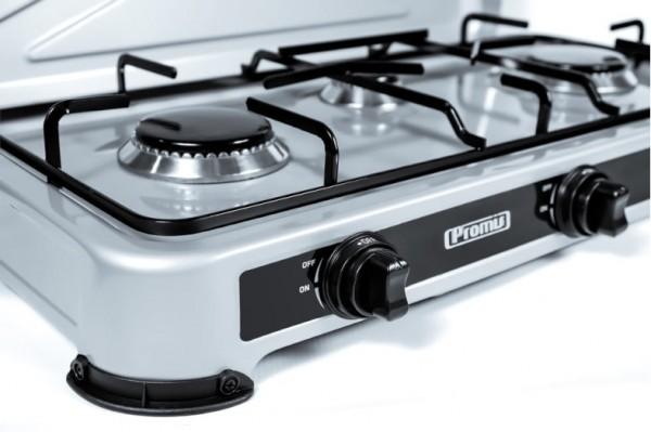 PROMIS KG400 Four-burner gas stove sidabrinis