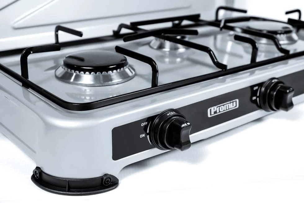 PROMIS KG400 Four-burner gas stove sidabrinis
