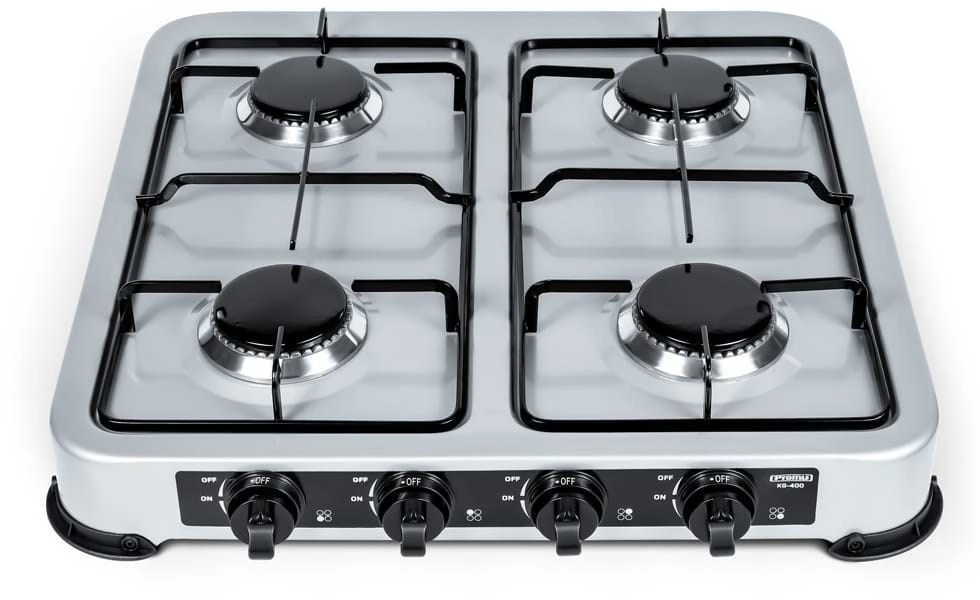 PROMIS KG400 Four-burner gas stove sidabrinis