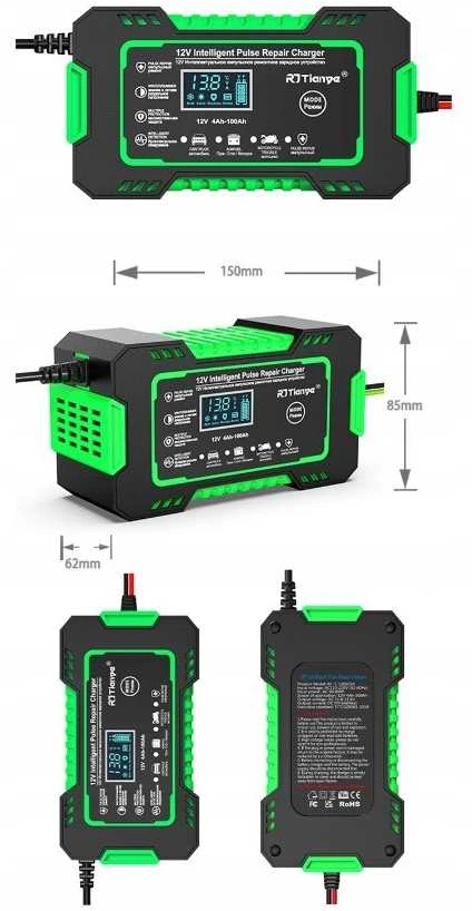RJ Tianye FreedConn RJ-C 120501A 12 V, 6 A akumuliatoriaus įkroviklis