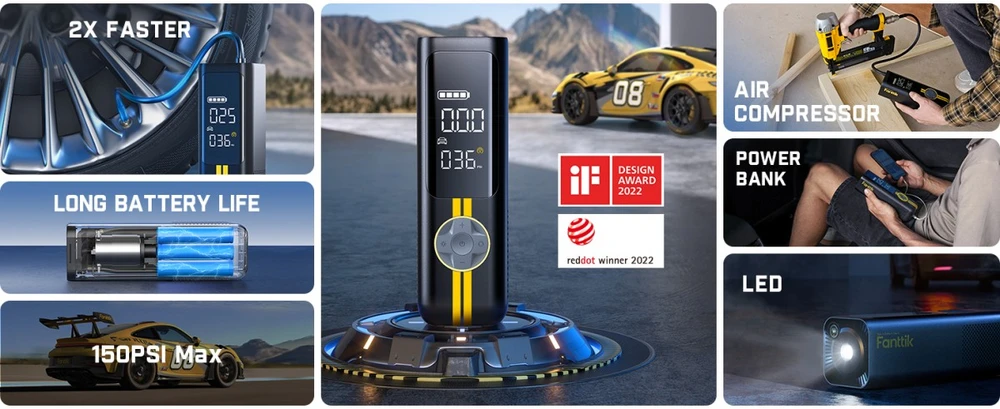 Fanttik X8 Apex nešiojamas kompresorius