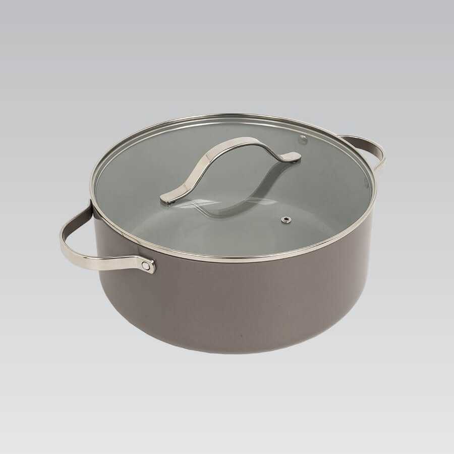 Puodas su dangčiu MAESTRO MR-4009 (MR-4009-20) 20 cm 2.3 l Pilkas