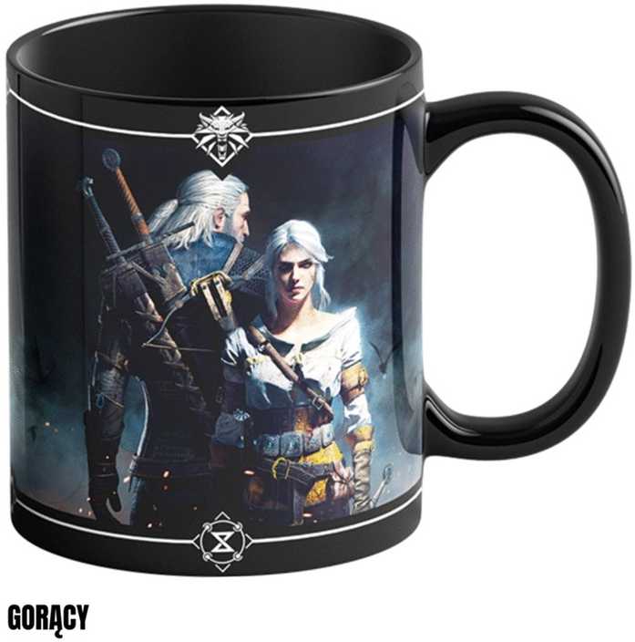 Cenega Mug Good Loot The Witcher 3 Art Heat Reveal - Geralt & Ciri 480 ml Juodas