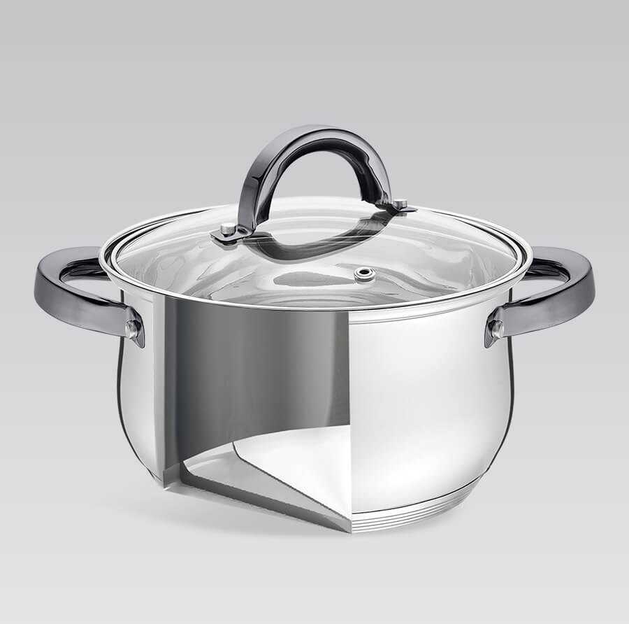 MAESTRO MR-3522-6M-Juodas 6 piece puodas set
