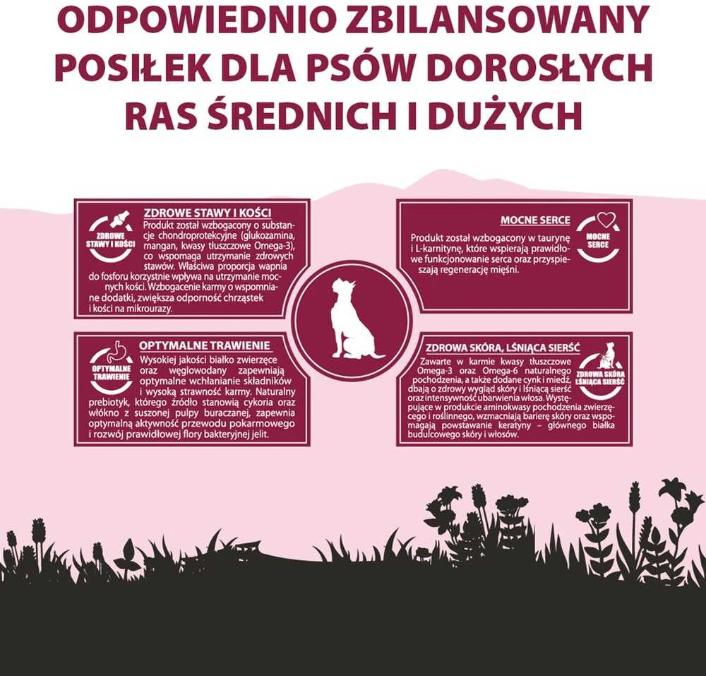 PUPIL Premium Medium and large breeds Rich in jautiena – sausas Maistas šunims – 12kg
