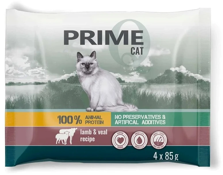 PUPIL Prime ėdalas katėms su ėriena ir kalakutiena + veršiena ir triušiena, 4x85g