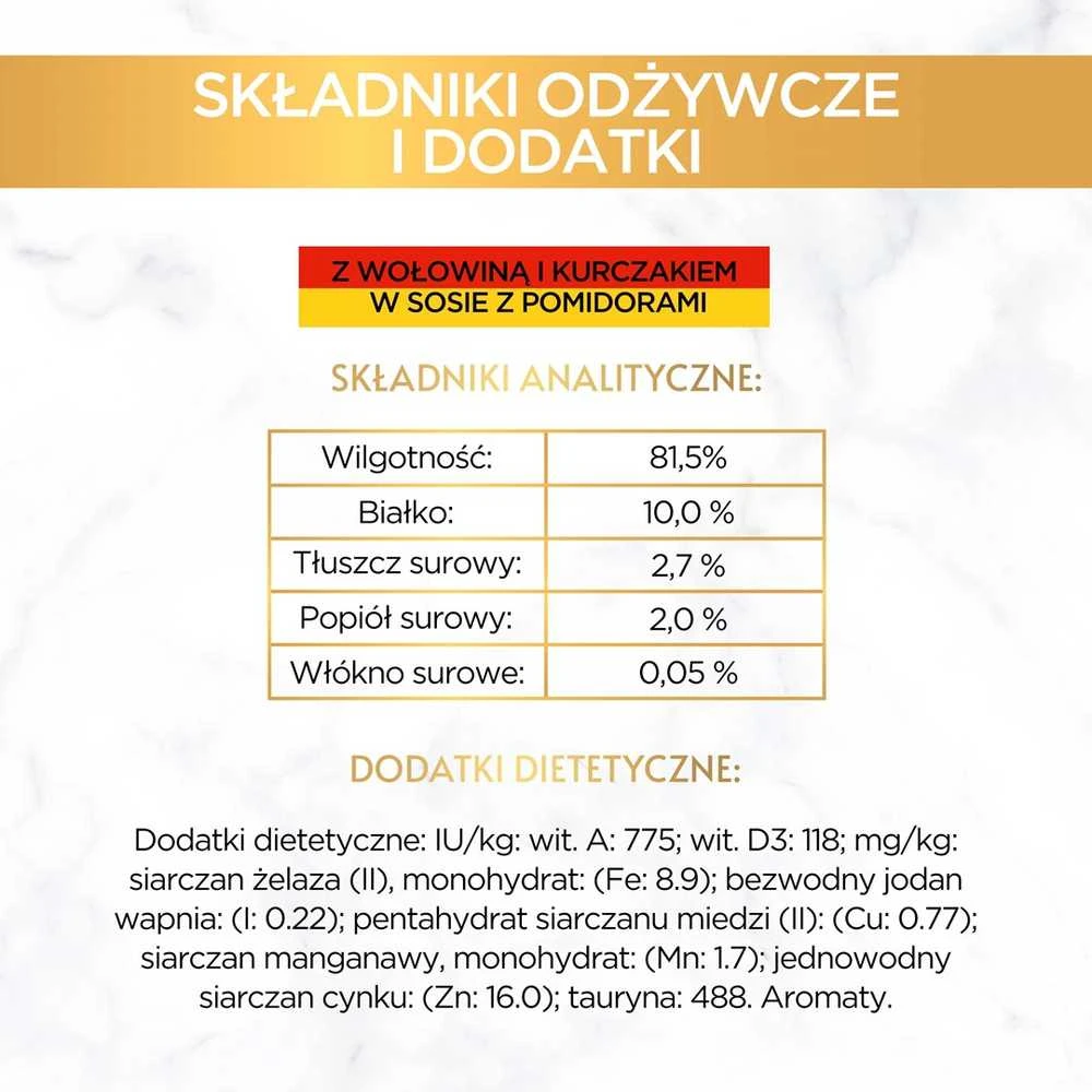 Purina Nestle Drėgnas Kačių Maistas - GOURMET GOLD Jautiena Ir Vištiena 85g
