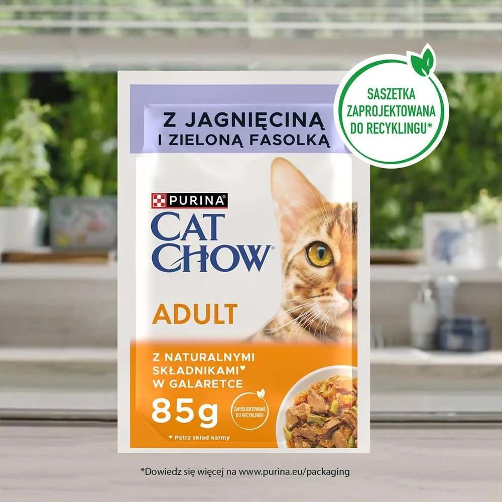 Purina Nestle Drėgnas Kačių Maistas - Purina ėriena, žaliosios pupelės 10 x 85 g
