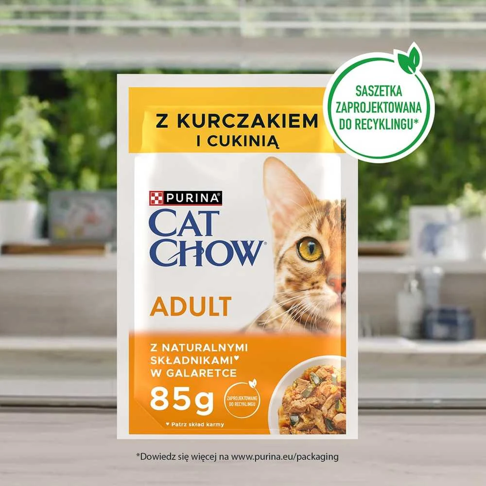 Purina Nestle Drėgnas Kačių Maistas - PURINA Cat Chow Vištiena Ir Cukinija 10x85g