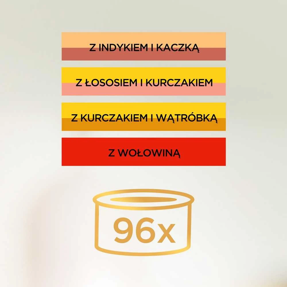 Purina Nestle PIECES PURINA GOURMET GOLD Gabaliukai padaže 4 skonių mišinys - šlapias kačių maistas - 96x85g