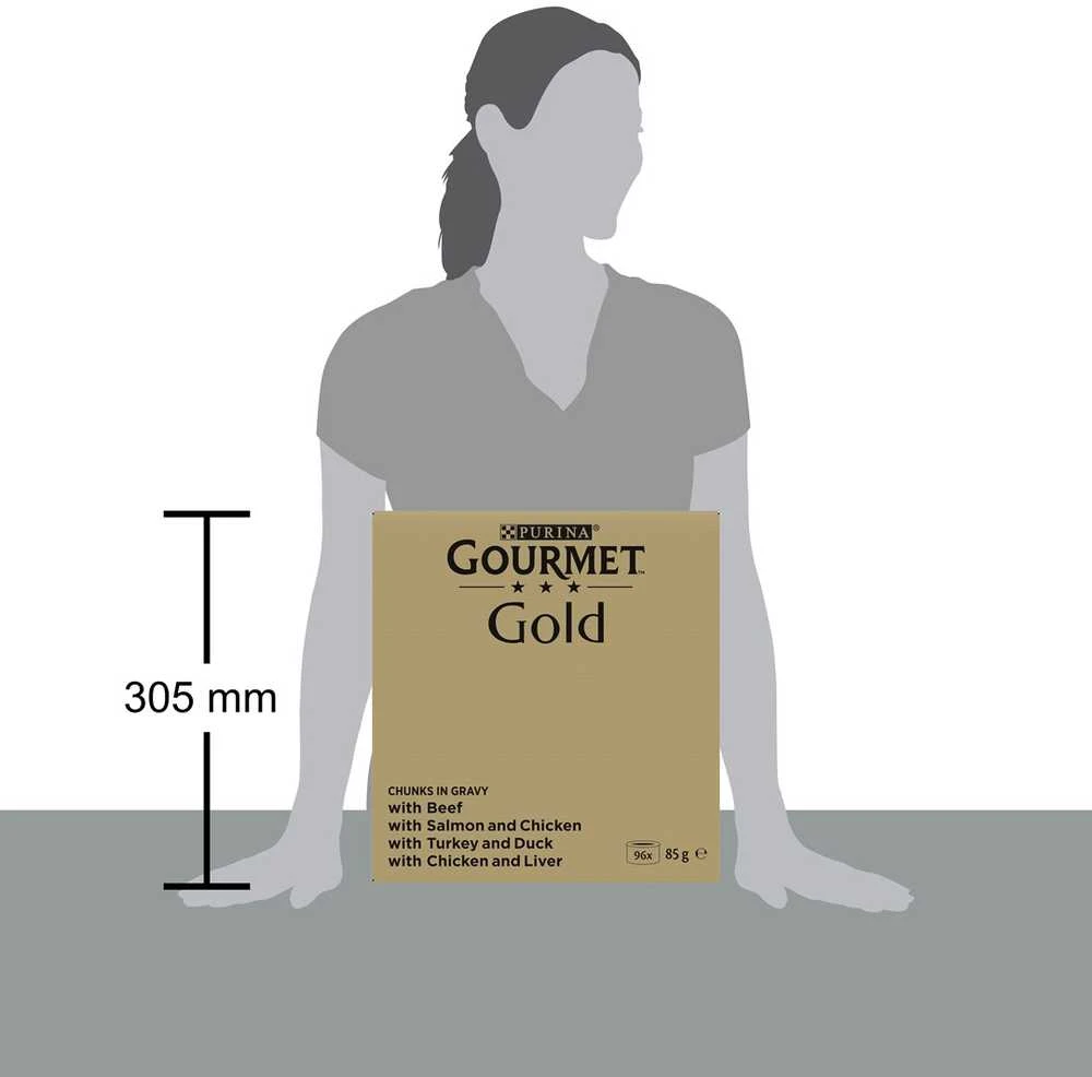 Purina Nestle PIECES PURINA GOURMET GOLD Gabaliukai padaže 4 skonių mišinys - šlapias kačių maistas - 96x85g