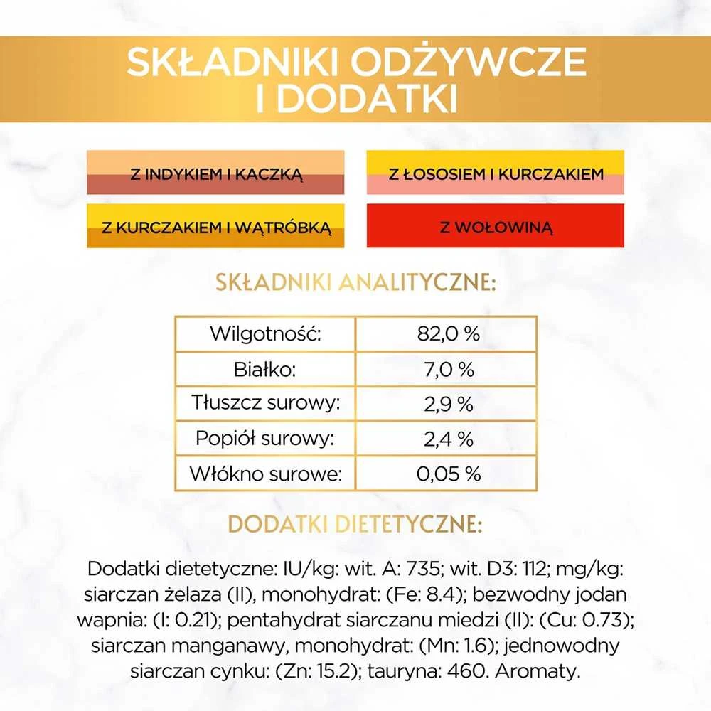 Purina Nestle PIECES PURINA GOURMET GOLD Gabaliukai padaže 4 skonių mišinys - šlapias kačių maistas - 96x85g