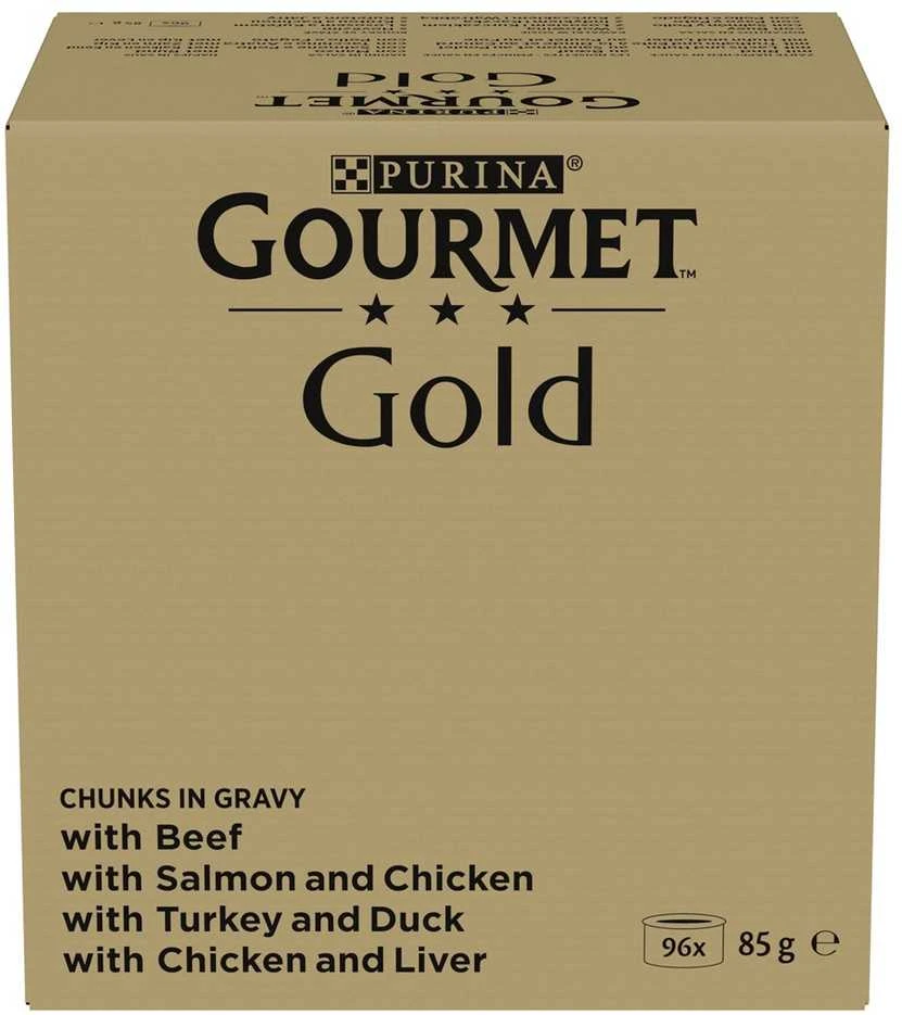 Purina Nestle PIECES PURINA GOURMET GOLD Gabaliukai padaže 4 skonių mišinys - šlapias kačių maistas - 96x85g
